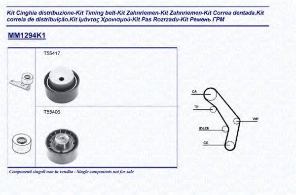 MAGNETI MARELLI 341312941101 Комплект ремня ГРМ