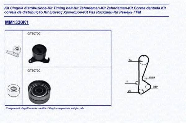 MAGNETI MARELLI 341313301101 Комплект ремня ГРМ