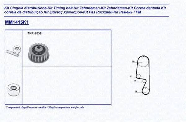 MAGNETI MARELLI 341314151101 Комплект ремня ГРМ